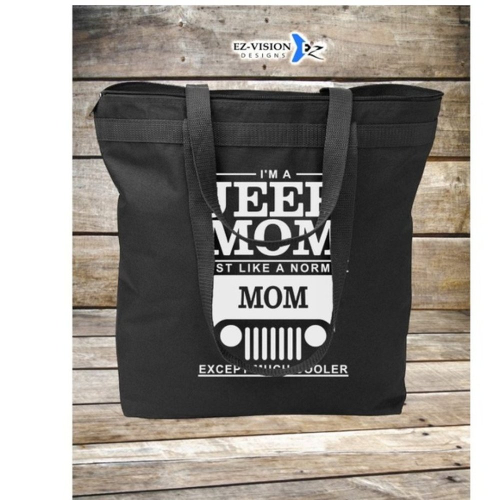 Jeep Mom Cool Mom Melody Large Tote Bag
